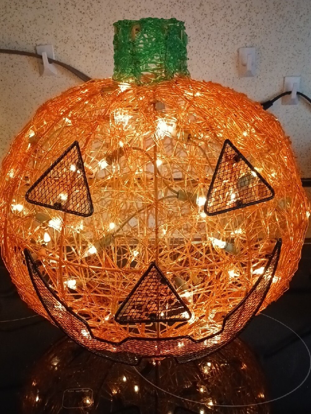 Stunning! Ashland Orange Woven Lit Jack-O'-Lantern Blinking Lights 🎃